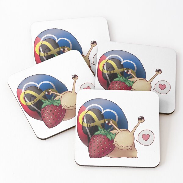 Item preview, Polyamorous Polyam Strawberry Pride Snail designed and sold by PrideSnails.