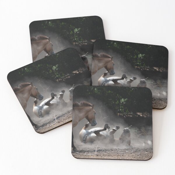 Item preview, Wild horse observes one of its kind that rolls on the sandy ground designed and sold by brambillasimone.