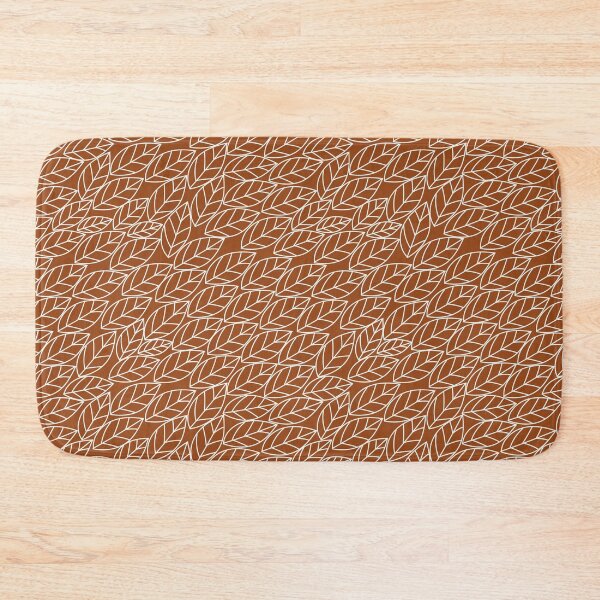 Item preview, Doodle Leaves Rust and Light Grey (almost white) Small pattern designed and sold by BlertaDK.