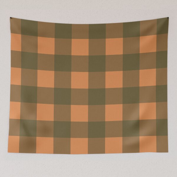 Item preview, Orange and Green Tea Towel Buffalo Plaid designed and sold by A2Gretchen.