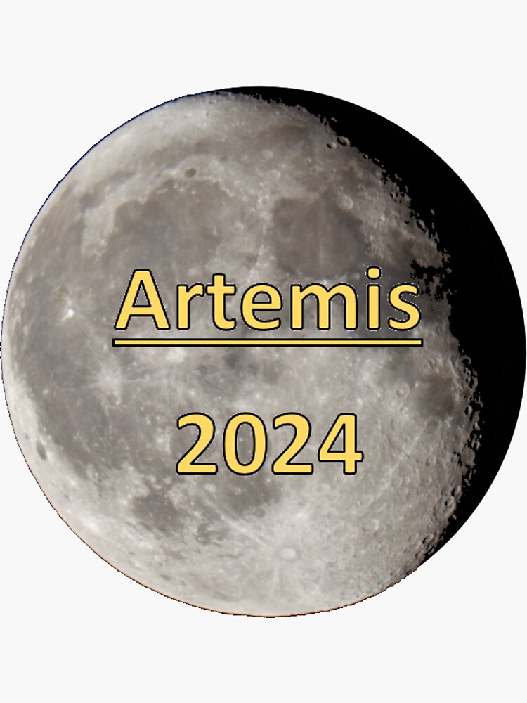 Artemis 2024 Sticker For Sale By SirenDragon Redbubble   Bg,f8f8f8 Flat,750x,075,f Pad,750x1000,f8f8f8 