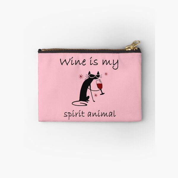 Item preview, Wine is my Spirit Animal Drunk Cat design designed and sold by webdango.