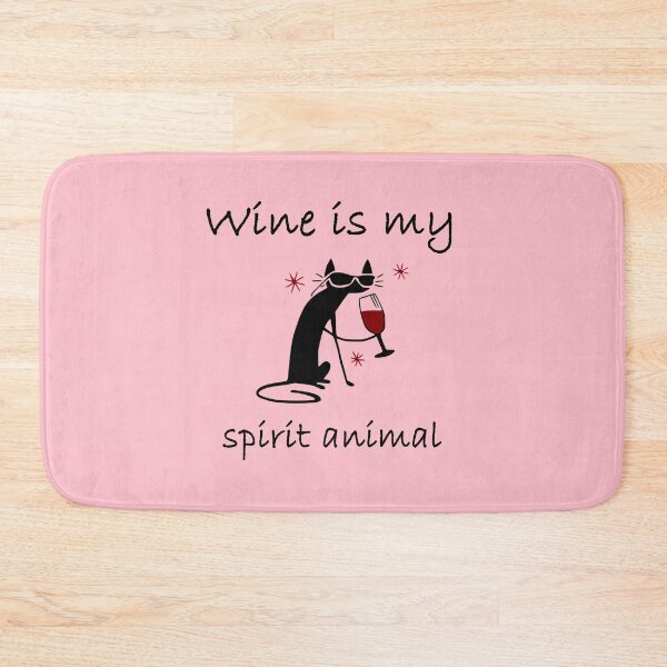 Item preview, Wine is my Spirit Animal Drunk Cat design designed and sold by webdango.