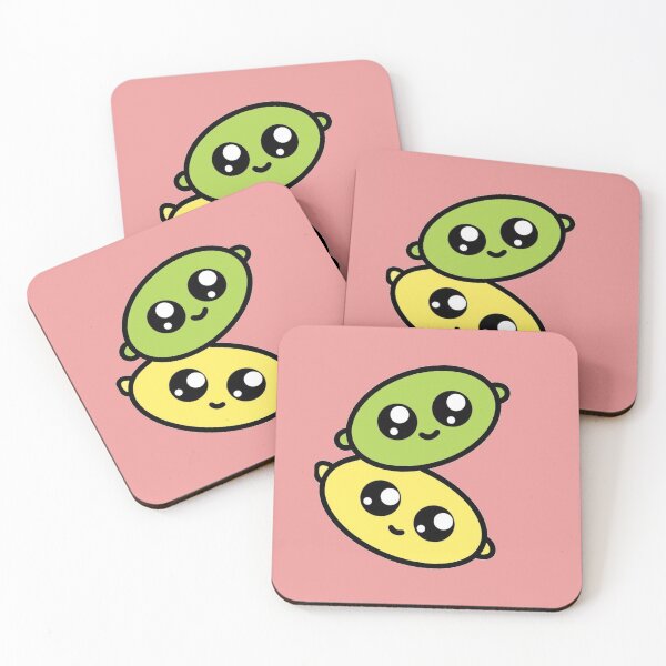 Artikelvorschau, Kawaii Zitrone und Limette entworfen und verkauft von midnightthecat.