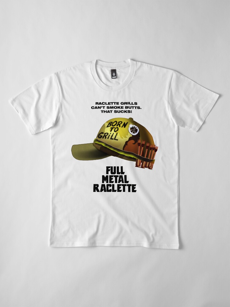 Alternate view of Full Metal Raclette Grill T-Shirt For Dad Premium T-Shirt