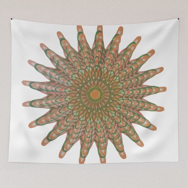 Item preview, Spirograph Pink Green Orange Loop Pattern Transformed designed and sold by TravellingAlle.