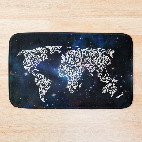Item preview, Galaxy Mandala World Map designed and sold by Julie Erin Designs.
