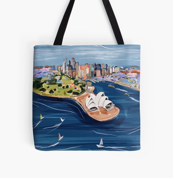 Sydney Harbour ft The Opera House All Over Print Tote Bag