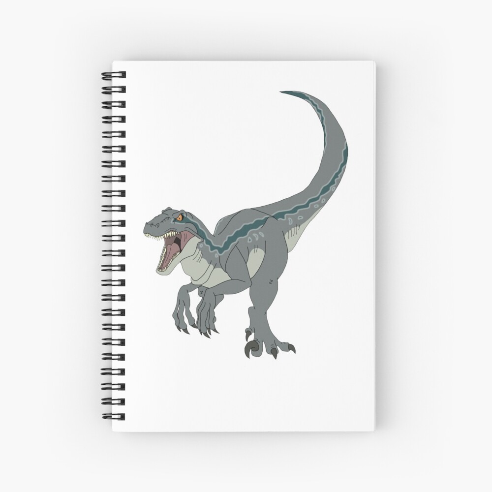Running Blue Velociraptor Art Print By Theblazinggecko Redbubble