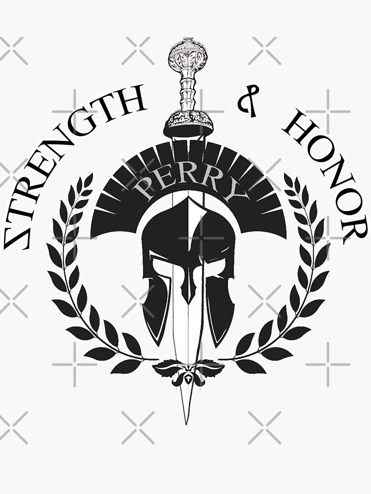 "Gladiator Strength & Honor (PERRY) - Design By UMD" Sticker For Sale ...