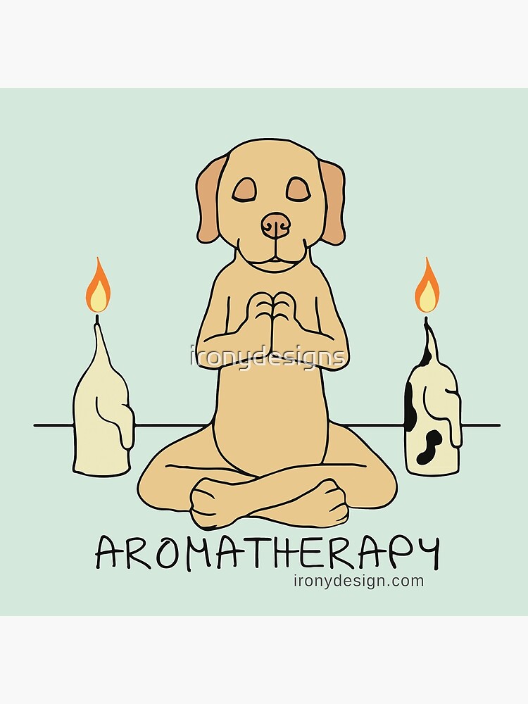 Dog Aromatherapy Meditation Funny Cartoon