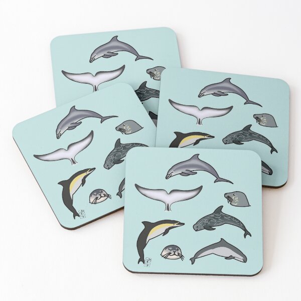 Item preview, Marine mammals pattern designed and sold by rainbowcho.