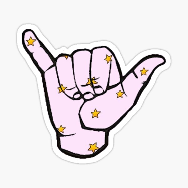 VSCO Pastel Star Hang Loose Sticker