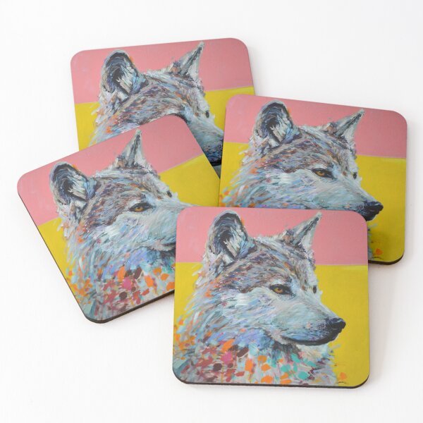 Item preview, Orthodox Wolf, expressive wolf painting. designed and sold by Cat Leonard.