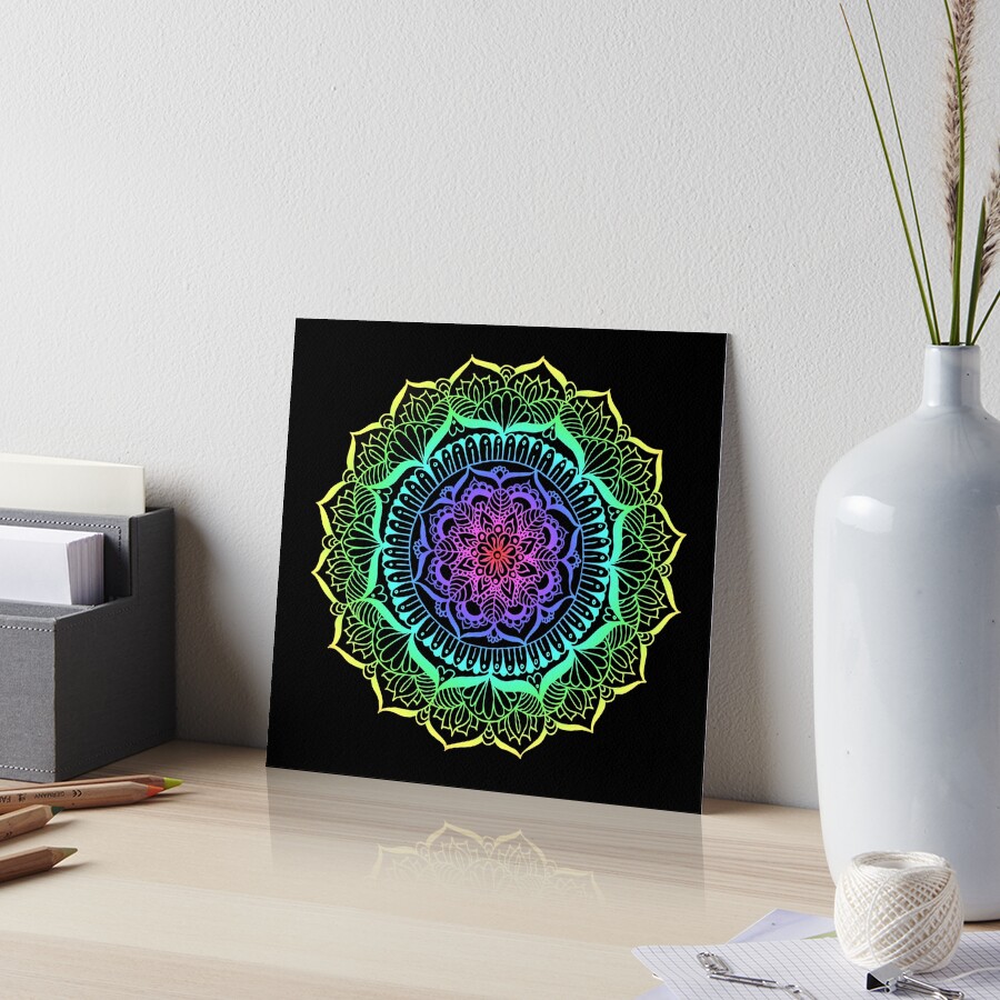 Rainbow mandala swoosh Wall Tapestry by Sea of Grace