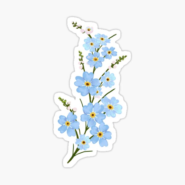 Forget Me Not Stickers for Sale | Redbubble