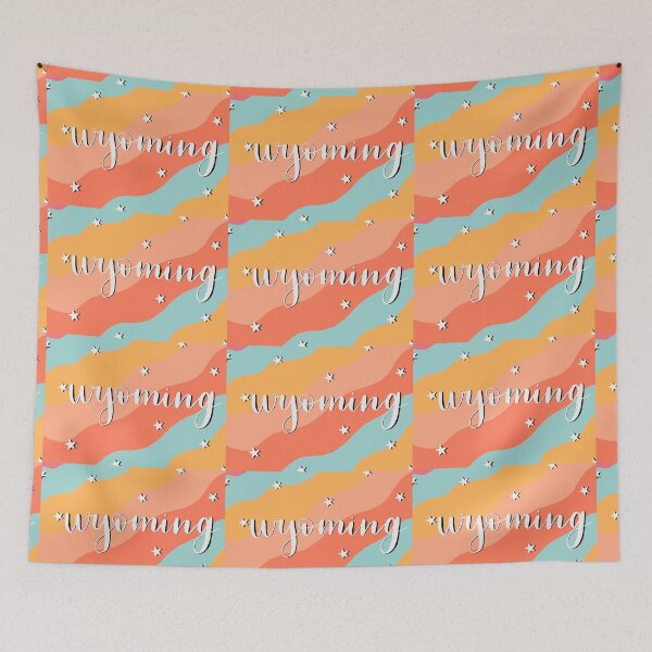 Item preview, Wyoming with a groovy background designed and sold by avery :).