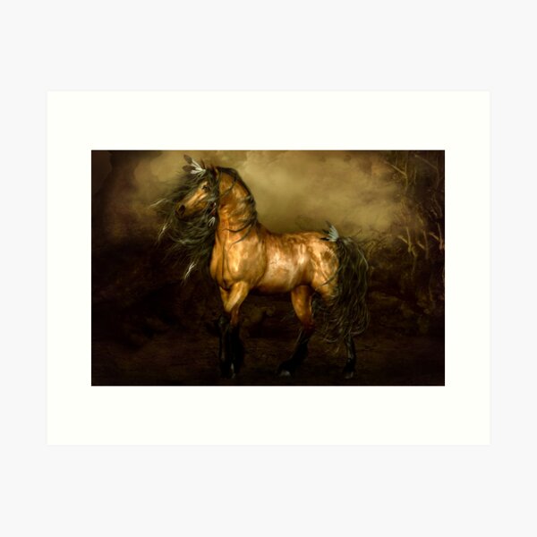 Vista previa del artículo con la obra «Shikoba - Choctaw Caballo nativo americano», diseñado y vendido por Shanina Conway.
