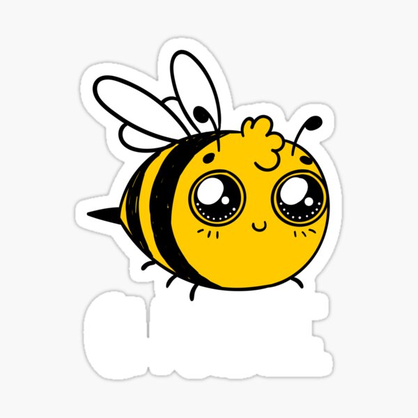 Chubby Bee Cartoon Kawaii Sticker
