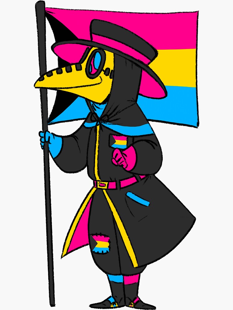 Demi Pansexual Pride Plague Doctor Sticker For Sale By Soodie Redbubble 0759