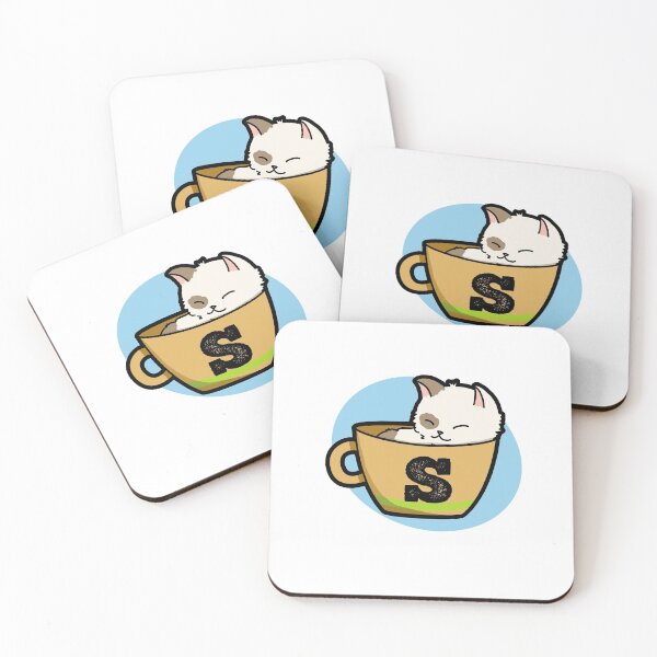 Item preview, Letra del alfabeto S Linda taza de Catpuccino designed and sold by kidsmonogram.