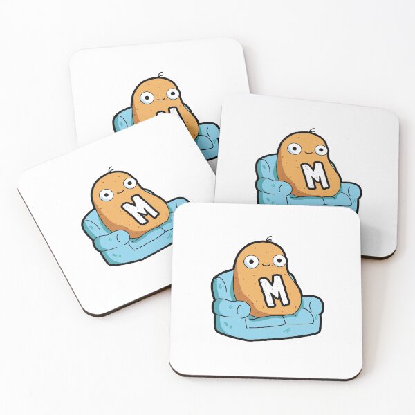 Item preview, Alphabet Letter M Cute Couch Potato   designed and sold by kidsmonogram.