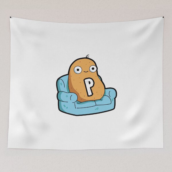 Item preview, Alphabet Letter P Cute Couch Potato   designed and sold by kidsmonogram.