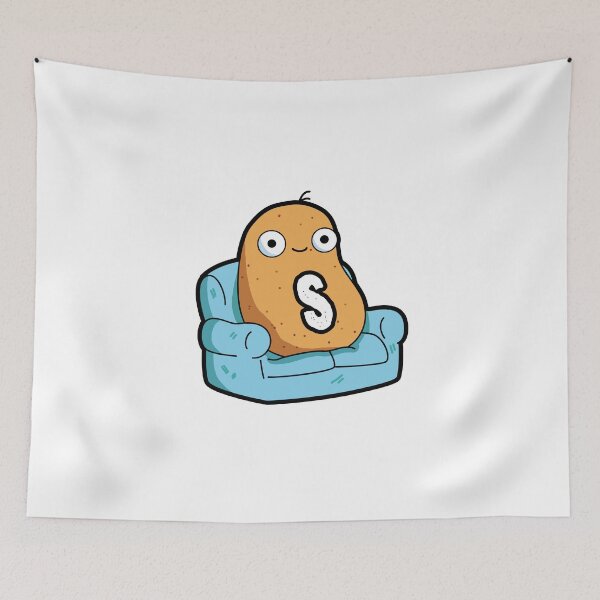Item preview, Alphabet Letter S Cute Couch Potato   designed and sold by kidsmonogram.