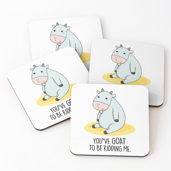 Item preview, You've Goat To Be Kidding Me Funny Goat Puns  designed and sold by punnybone.