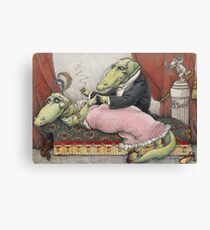 Alligators in Love Canvas Print