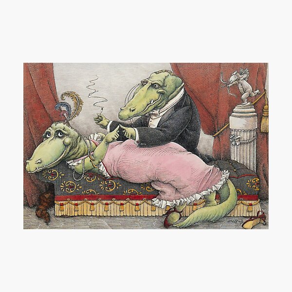 Alligators in Love Photographic Print