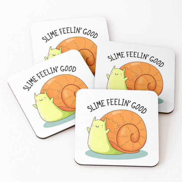 Item preview, Slime Feelin Good Funny Snail Puns  designed and sold by punnybone.