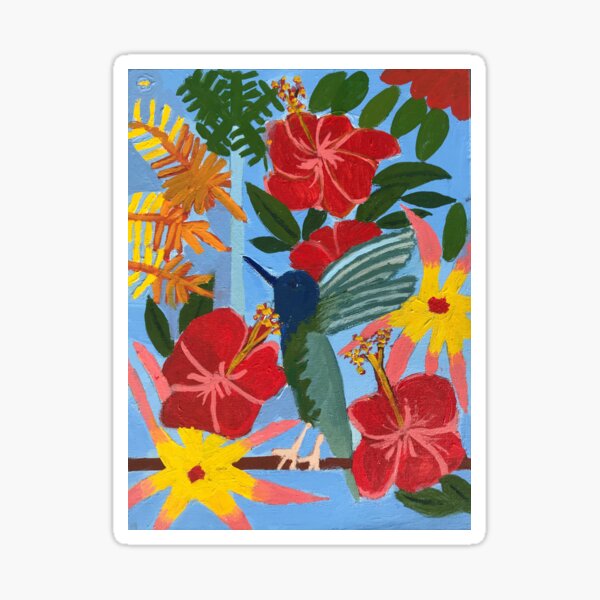 Hummingbird Zionart Zion Levy Stewart Sticker