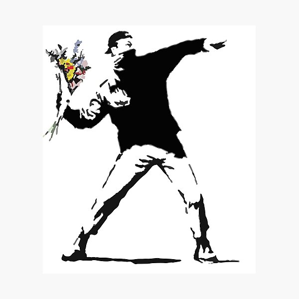 Aperçu de l'œuvre Pochoir Rage Flower Bomber créée et vendue par gtcdesign.