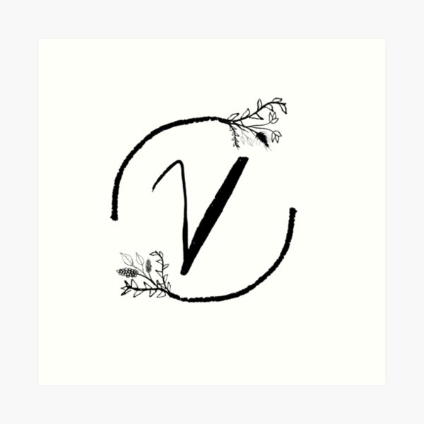 V Name Art Prints Redbubble