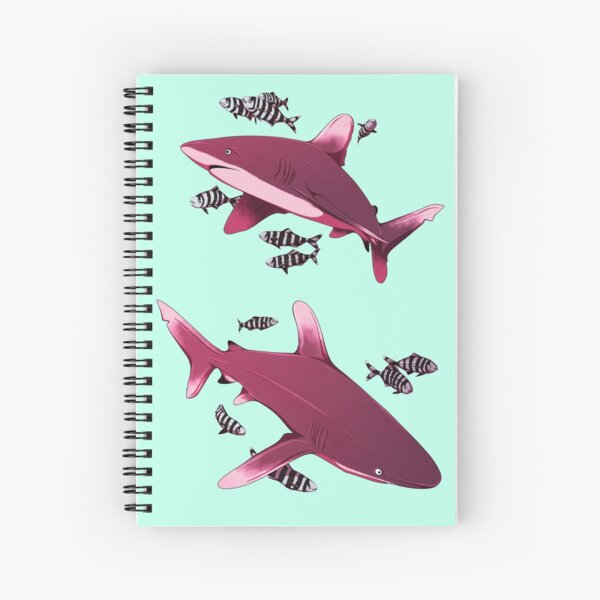 Oceanic Whitetip Shark Spiral Notebook