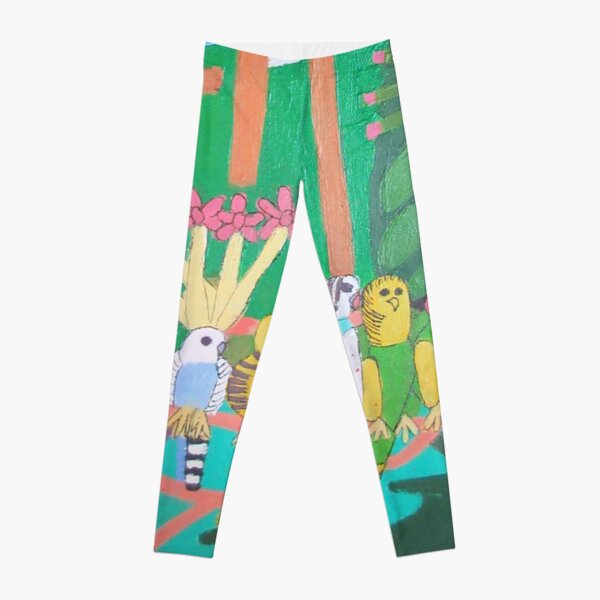 Five Budgerigars Zionart Zion Levy Stewart Leggings