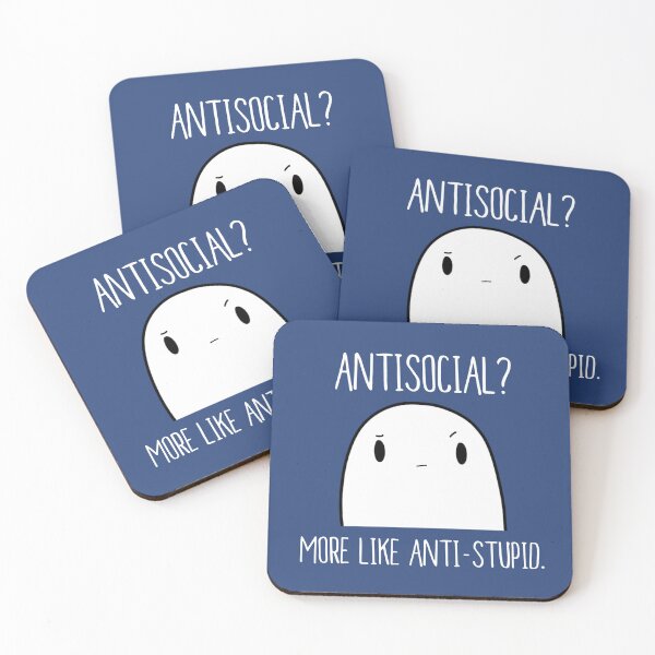Item preview, Antisocial? More Like Anti-Stupid. | cute introvert antisocial asocial loner designed and sold by PikachuRox.
