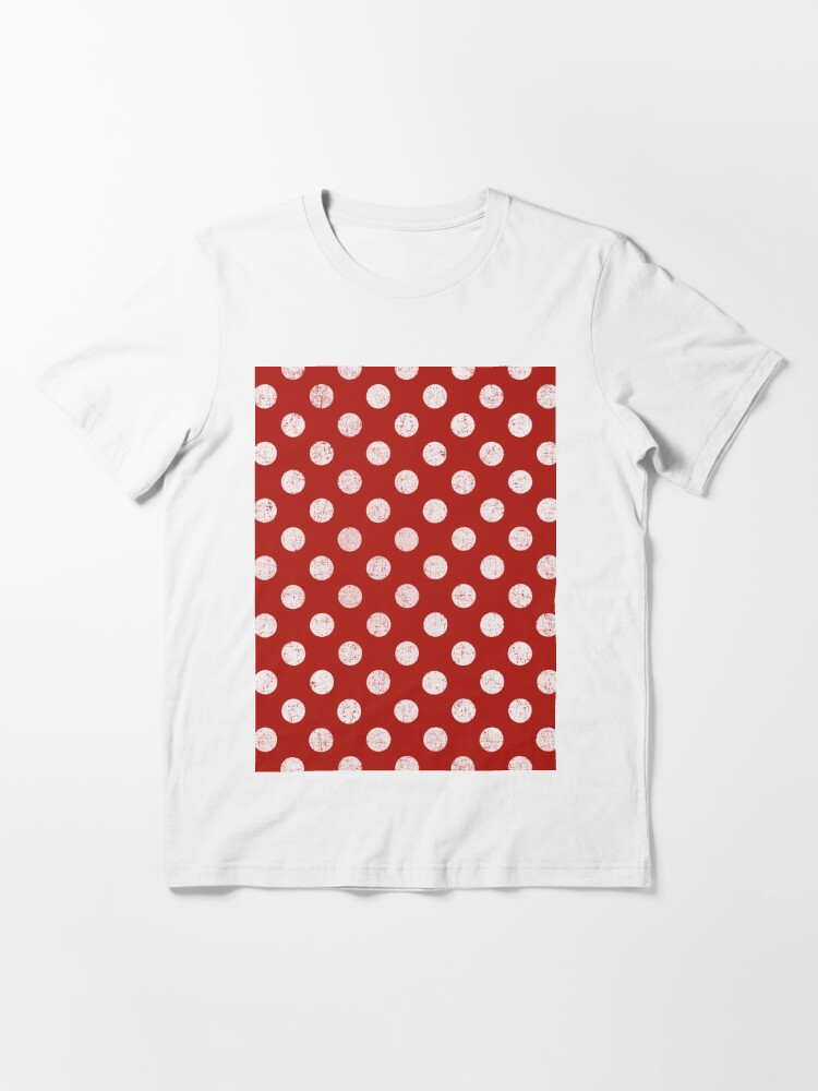 red and white polka dot t shirt