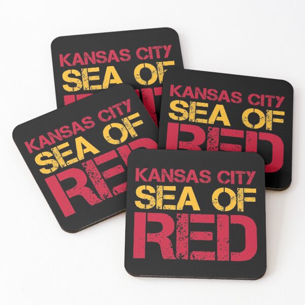 Kansas City Sea of Red Coasters (Set of 4)
