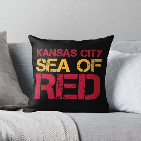 Kansas City Sea of Red Throw Pillow