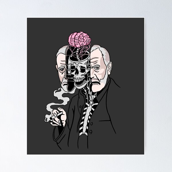 Vista previa del artículo con la obra «Sigmund Freud Brain Artwork», diseñado y vendido por isstgeschichte.