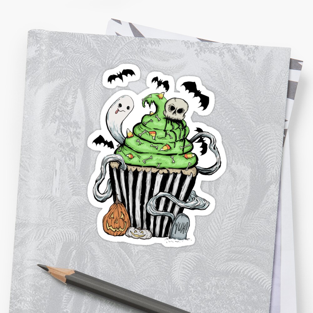 gothic-cupcake-stickers-by-melancholymoon-redbubble
