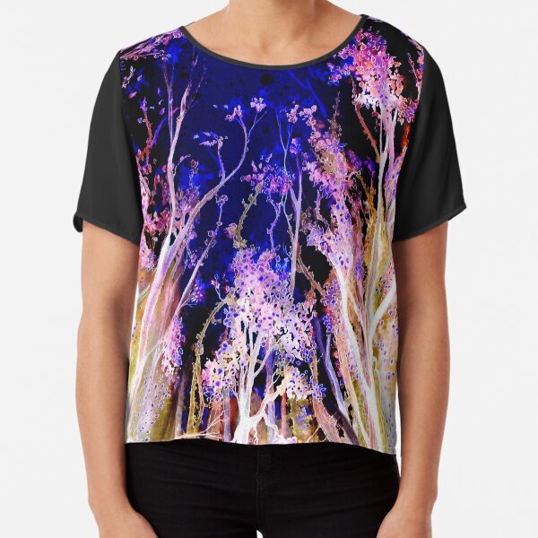 Moonlit Trees Chiffon Top