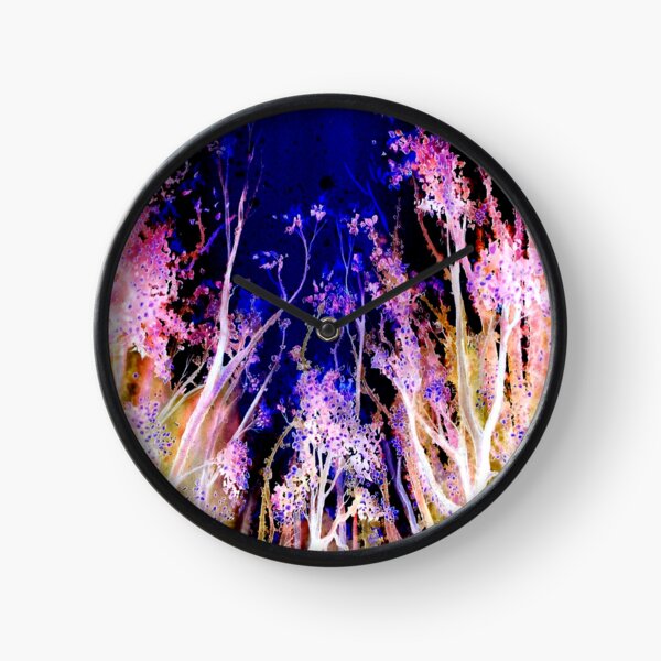 Moonlit Trees Clock