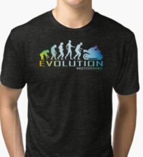 Motorcycle Ape To Evolution Tri-blend T-Shirt