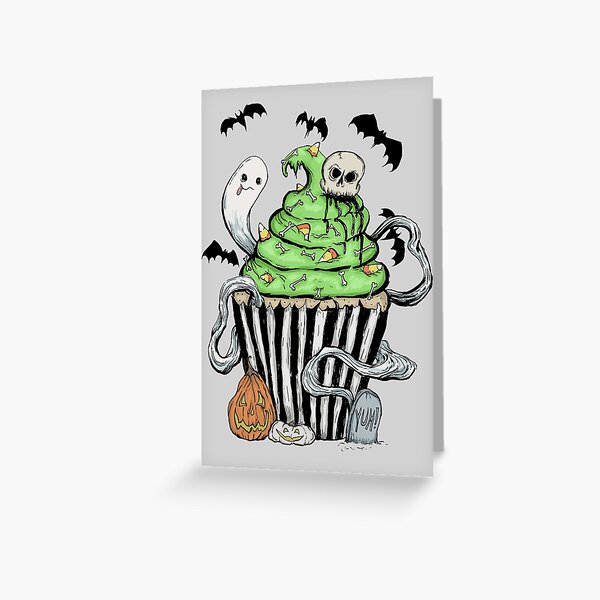 Gothic Cupcake Greeting Card