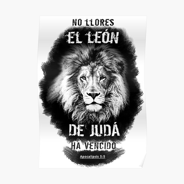 Póster «El León De Judá (Blanco)» de RoWLClothing | Redbubble