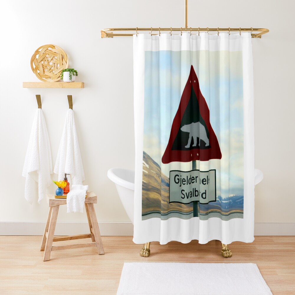 Beware of Polar Bears Shower Curtain