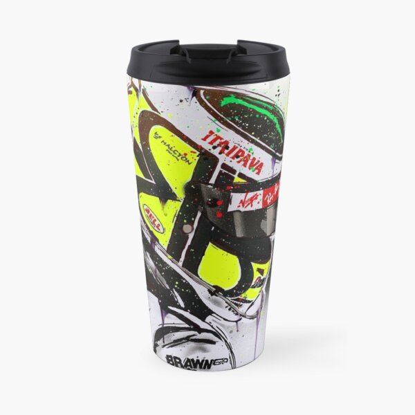 Jenson Button - Brawn GP F1 graffiti painting by DRAutoArt Travel Mug